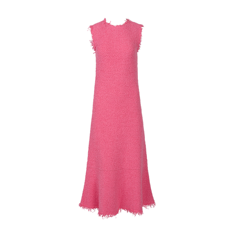 Sleeveless Midi Pink Dress | Front view of Sleeveless Midi Pink Dress JIL SANDER