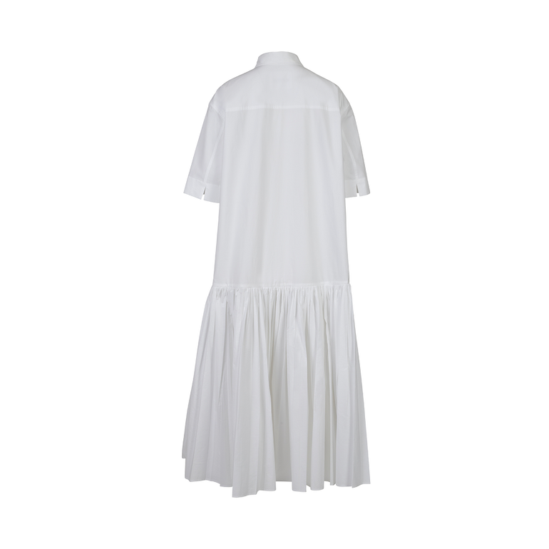 Pleated Circle-Cut Shirtdress | Back view of Pleated Circle-Cut Shirtdress JIL SANDER