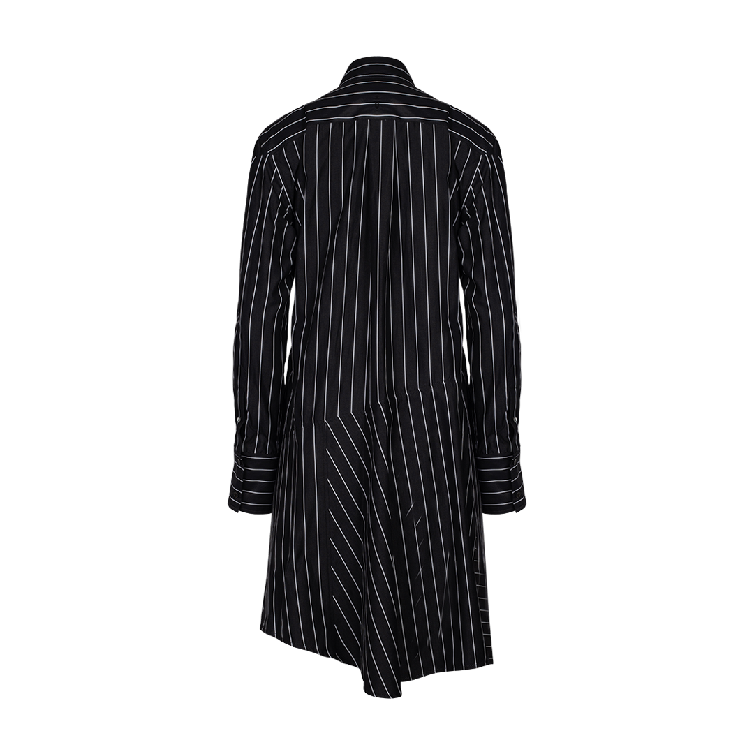 Twisted Pinstriped Shirt Dress | Back view of Twisted Pinstriped Shirt Dress JW ANDERSON