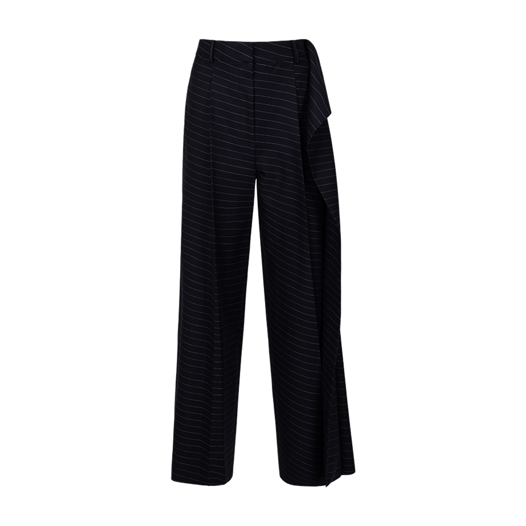 High-Rise Pinstriped Trousers | Front view of High-Rise Pinstriped Trousers J.W. ANDERSON