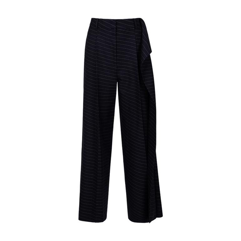 High-Rise Pinstriped Trousers | Front view of High-Rise Pinstriped Trousers J.W. ANDERSON
