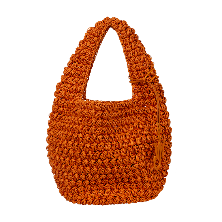 Large Orange Popcorn Basket Hobo Bag | Front view of Large Orange Popcorn Basket Hobo Bag J.W. ANDERSON