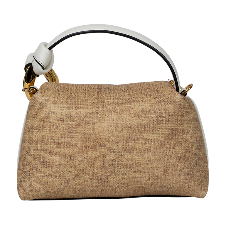 Small Woven-Leather Corner Shoulder Bag | Back view of Small Woven-Leather Corner Shoulder Bag J.W, ANDERSON