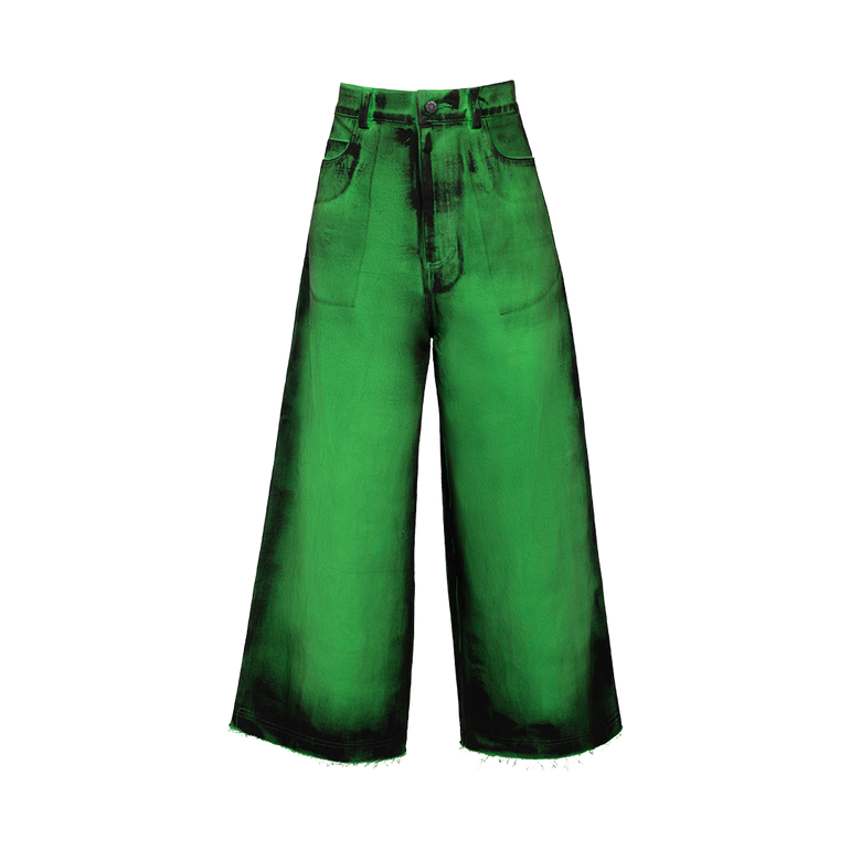 Handprinted Cropped Jeans | Front view of Handprinted Cropped Jeans MELITTA BAUMEISTER