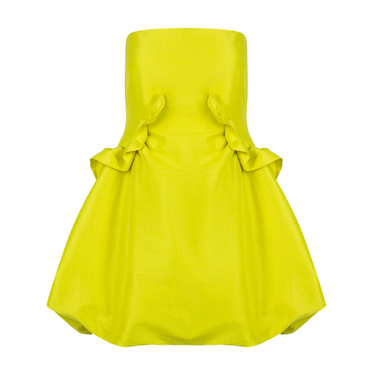 Diana Ruffle Strapless Minidress | Front view of Diana Ruffle Strapless Minidress KIKA VARGAS
