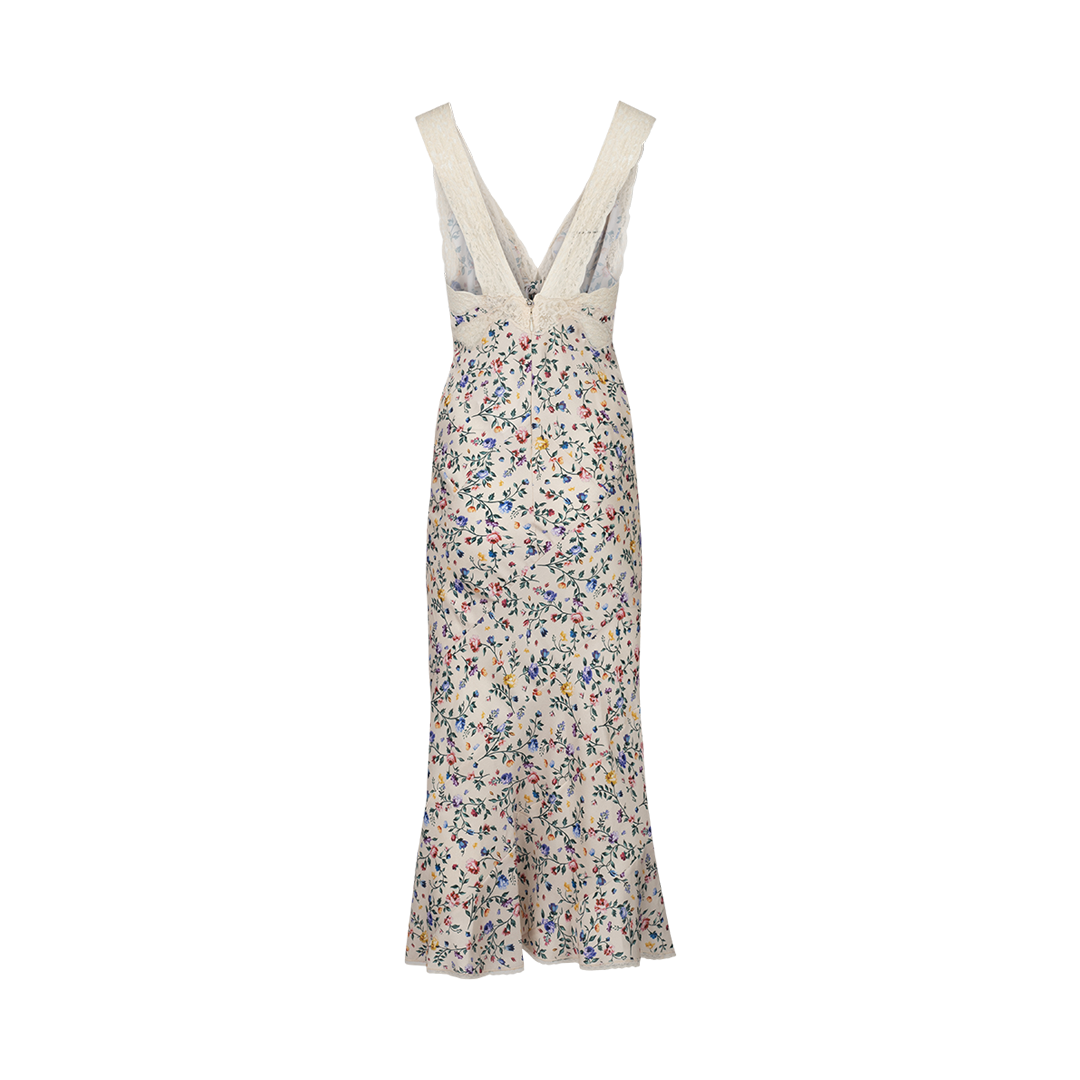 Floral Maxi Dress | Back view of Floral Maxi Dress RABANNE