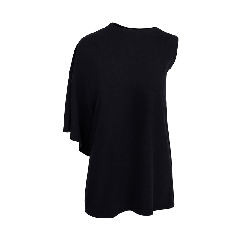 One Sleeve T-Shirt Black | Front view of One Sleeve T-Shirt Black AWAKE MODE