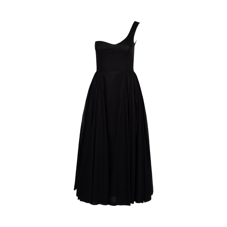 Asymmetric Off-the-Shoulder Dress | Front view of Asymmetric Off-the-Shoulder Dress AWAKE MODE