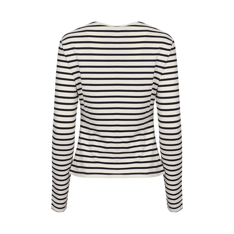 Striped Cutout Top | Back view of Striped Cutout Top AWAKE MODE