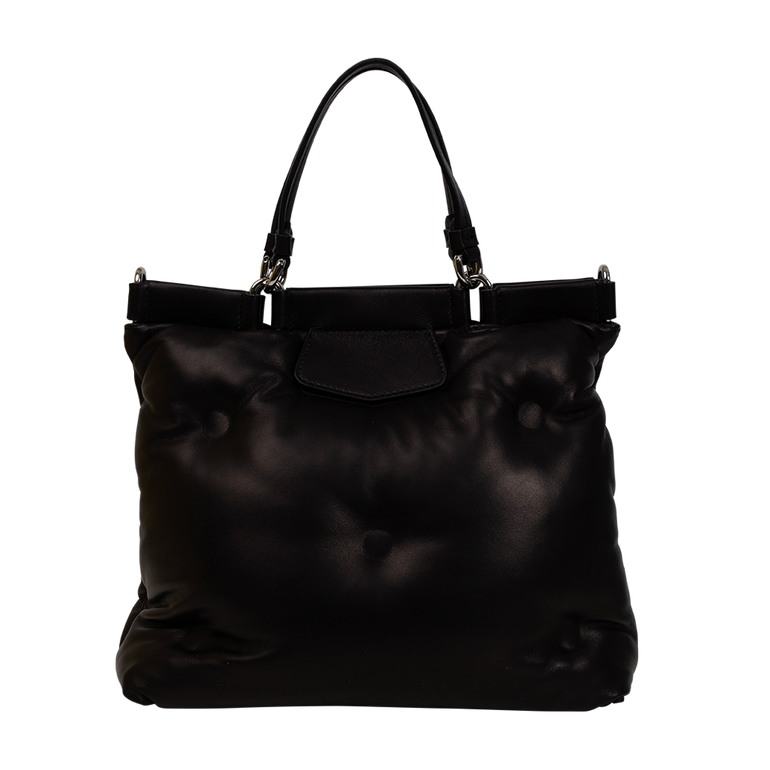 Small Glam Slam Black Shopping Bag | Back View Small Glam Slam Black Shopping Bag MAISON MARGIELA
