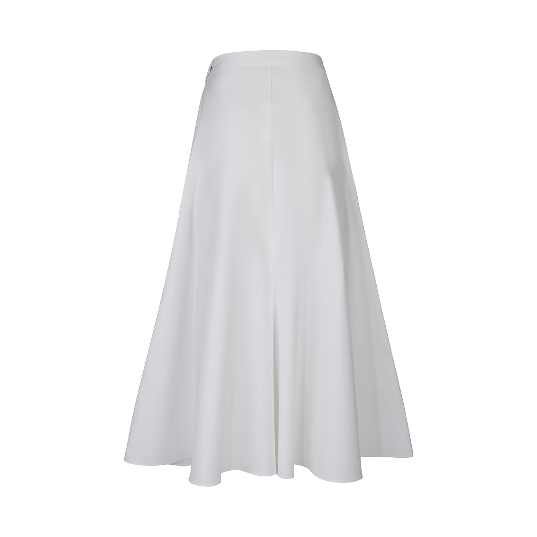 Quartered A-Line Midi Skirt | Back view of Quartered A-Line Midi Skirt ROSIE ASSOULIN