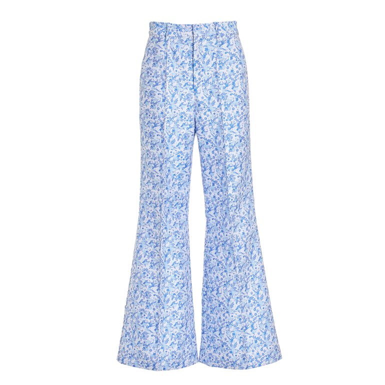 Paneled and Piped Flair Pants | Front view of Paneled and Piped Flair Pants ROSIE ASSOULIN
