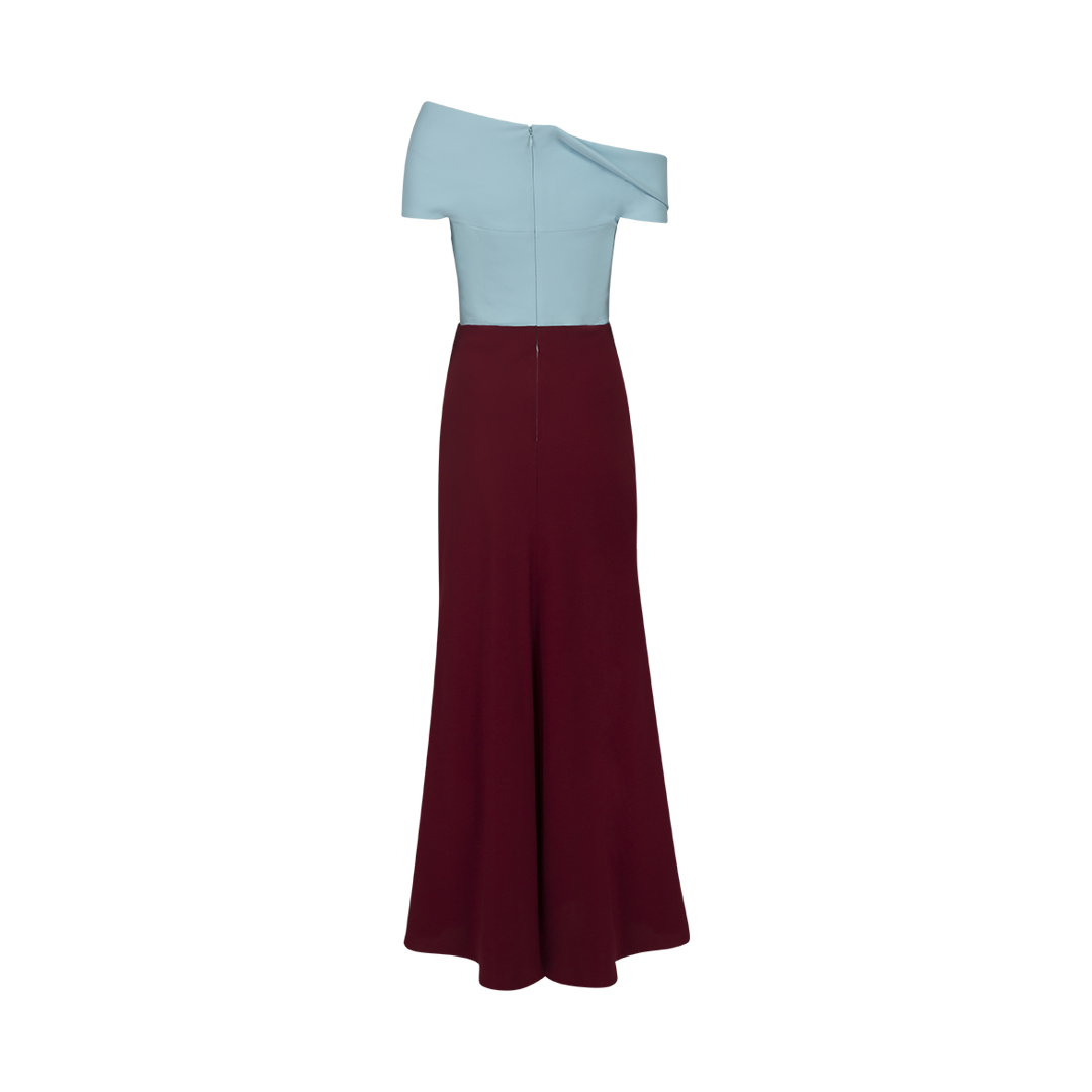 Twisted Shoulder Dress | Back view of Twisted Shoulder Dress ROSIE ASSOULIN