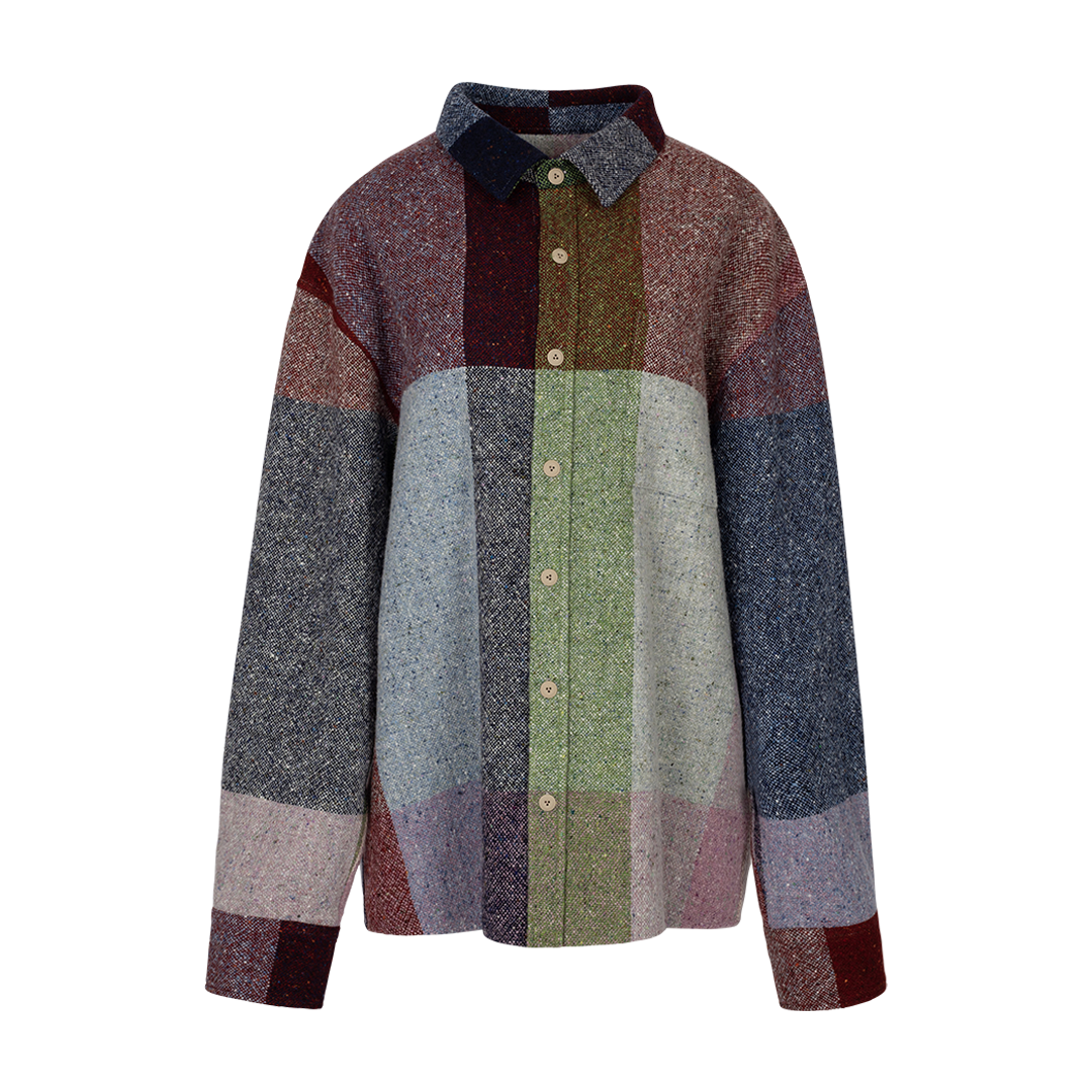 Donegal Overshirt | Front view of Donegal Overshirt THE ELDER STATESMAN