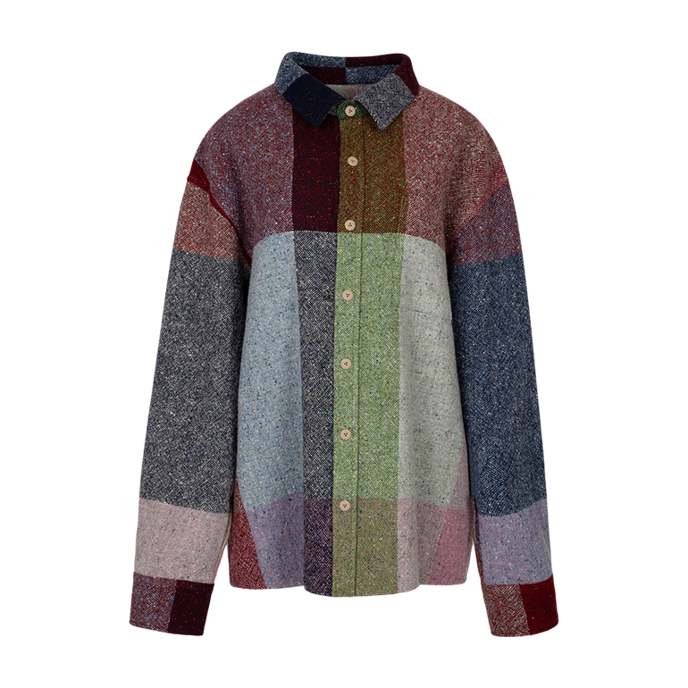 Donegal Overshirt | Front view of Donegal Overshirt THE ELDER STATESMAN
