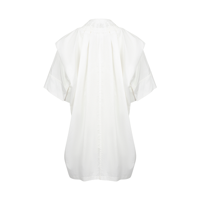 Gathered Double-Collar Shirt | Back view of Gathered Double-Collar Shirt JIL SANDER