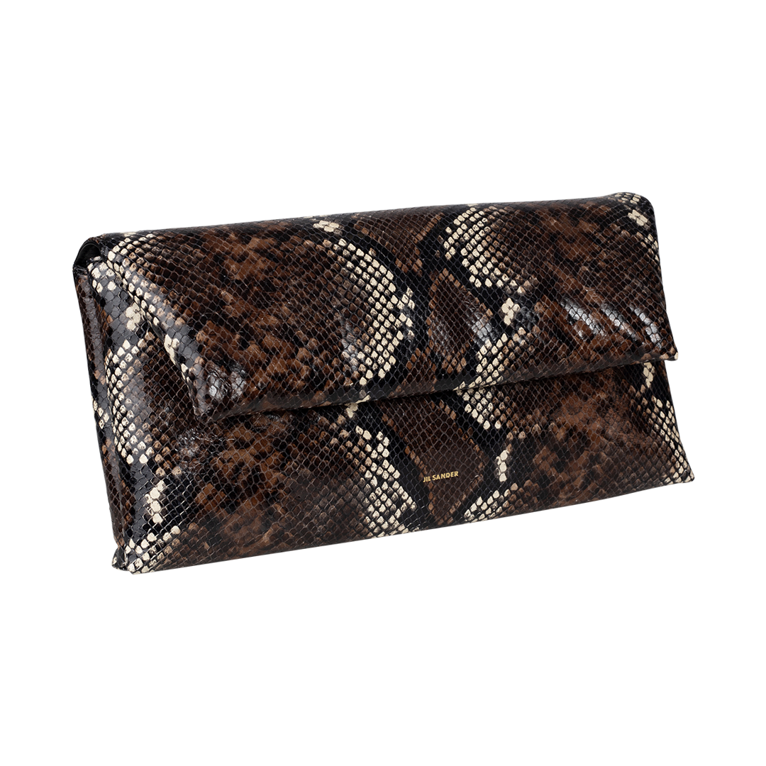 Origami Snake-Effect Clutch | Side view of Origami Snake-Effect Clutch JIL SANDER