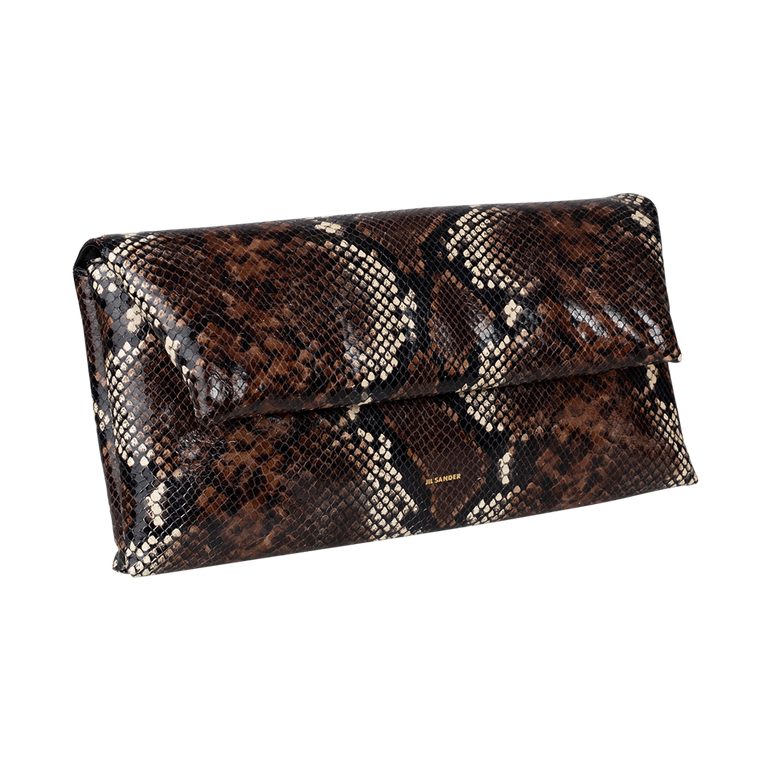 Origami Snake-Effect Clutch | Side view of Origami Snake-Effect Clutch JIL SANDER