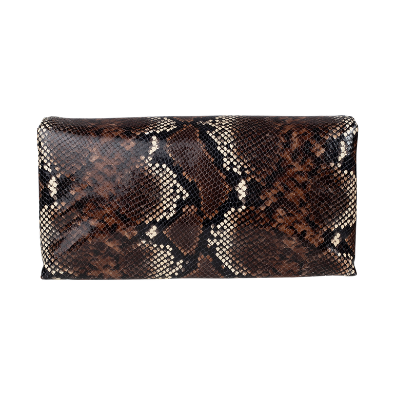 Origami Snake-Effect Clutch | Back view of Origami Snake-Effect Clutch JIL SANDER