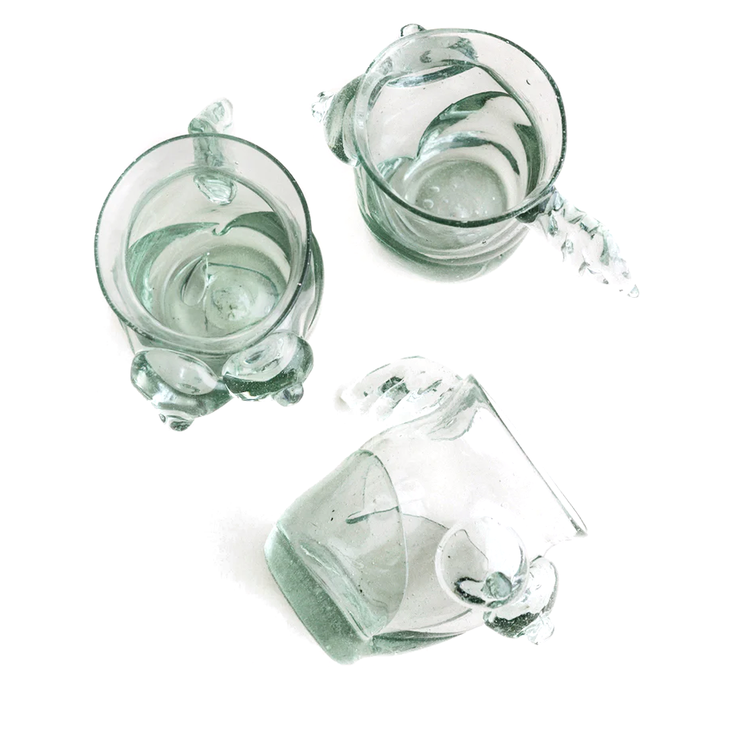 Winged Goddess Glass | SIde and Top view of Winged Goddess Glass IL BUCO VITA