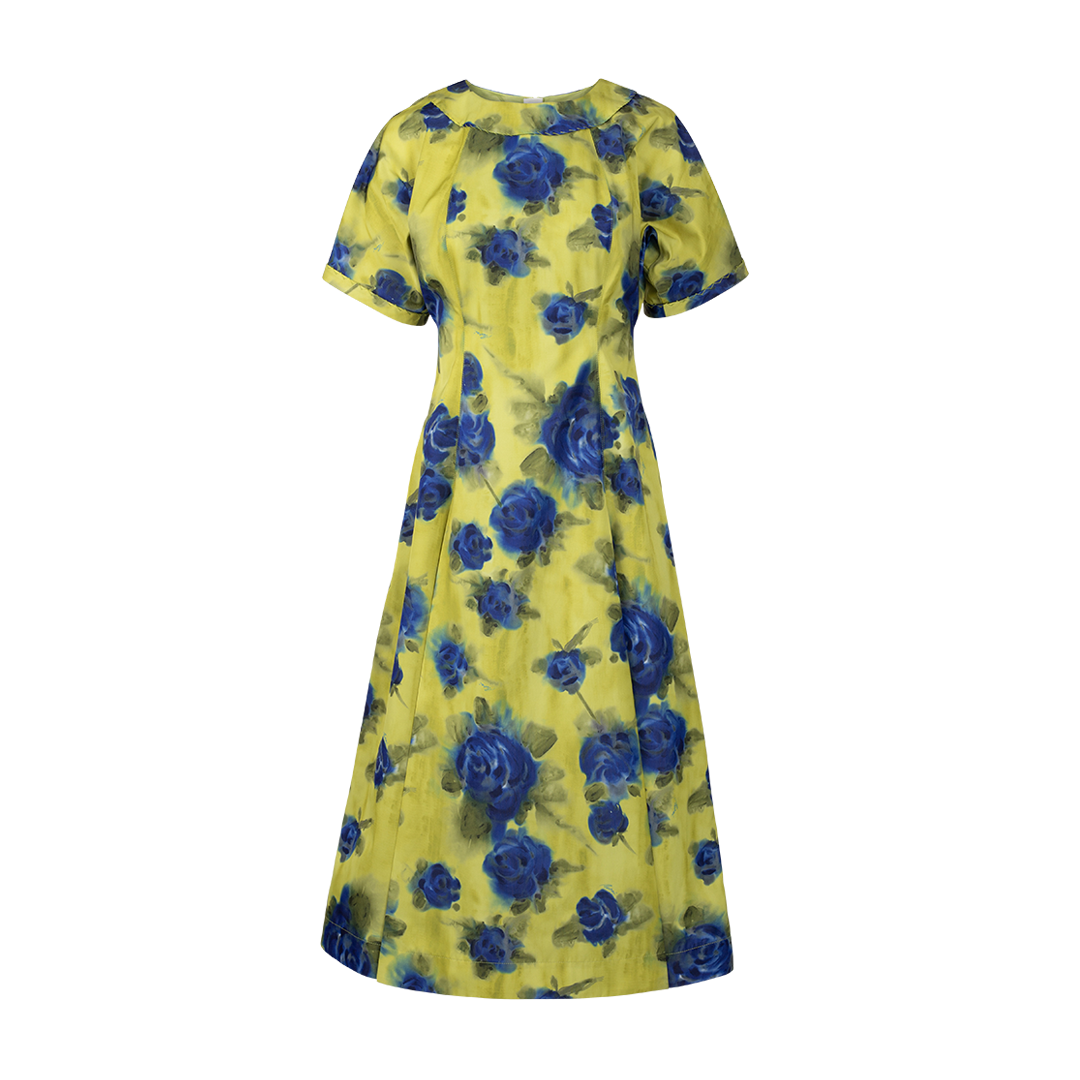 Floral Taffeta Midi Dress | Front view of Floral Taffeta Midi Dress MARNI