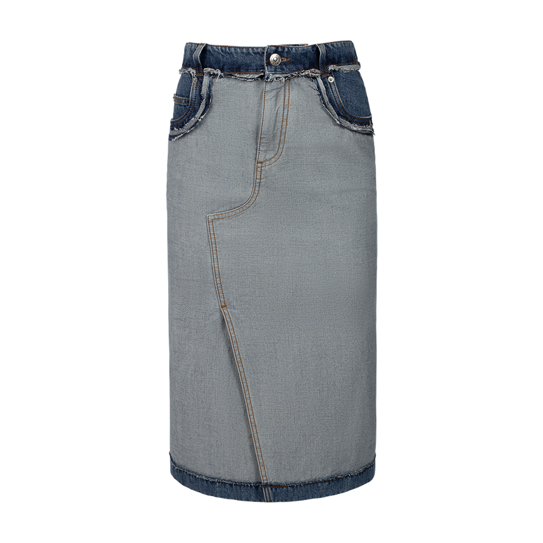 Five-Pocket Denim Midi Skirt | Front view of Five-Pocket Denim Midi Skirt MARNI