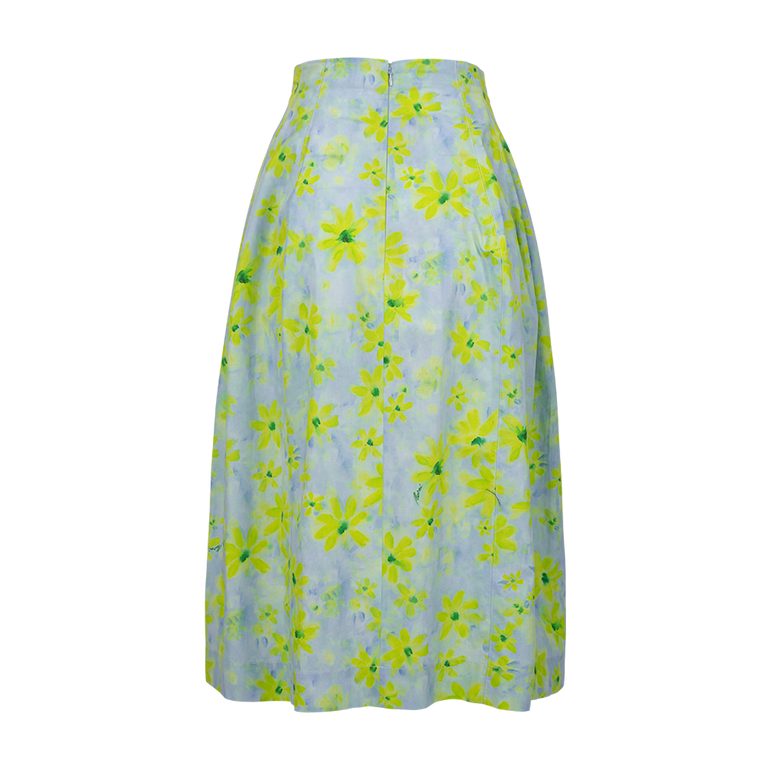 High-Waisted Poplin Skirt | Back view of High-Waisted Poplin Skirt MARNI