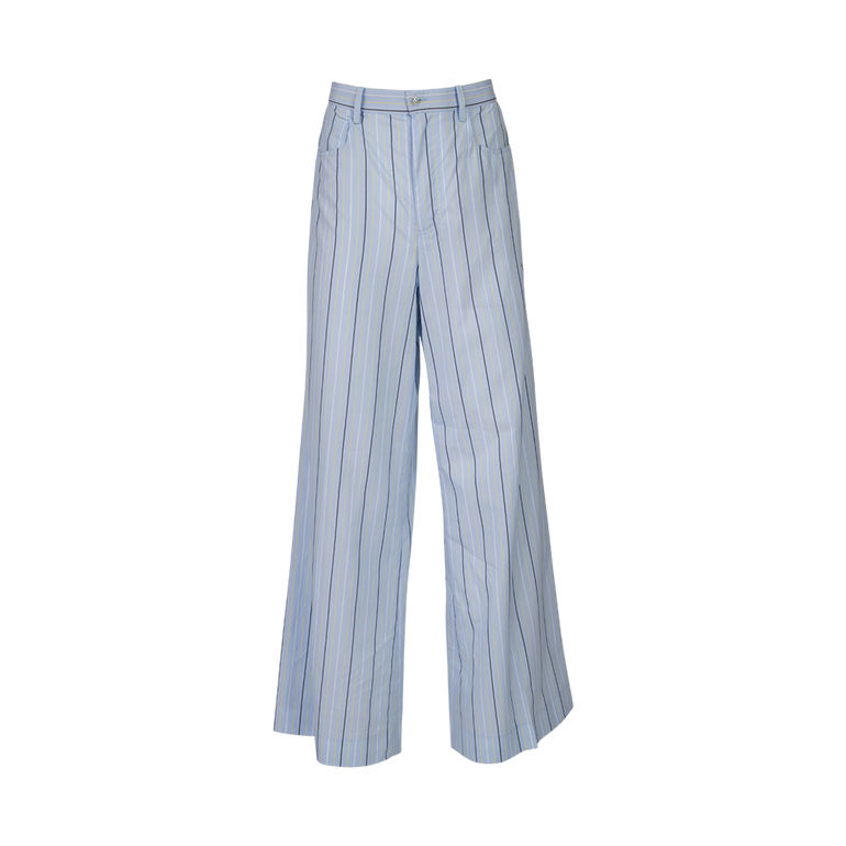 Pinstripe Palazzo Trousers | Front view of Pinstripe Palazzo Trousers MARNI