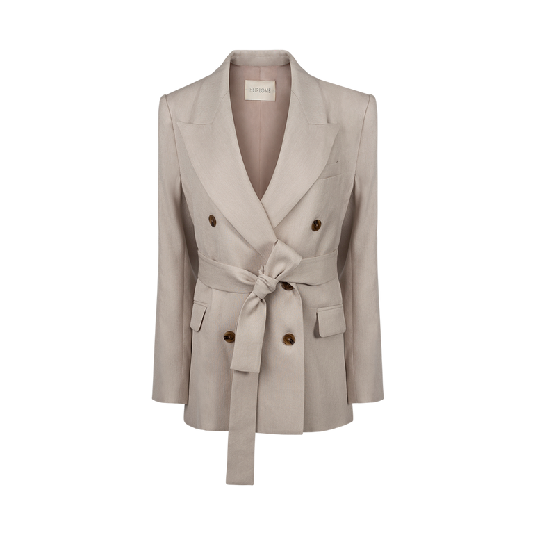 Luisa Double-Breasted Blazer | Front view of Luisa Double-Breasted Blazer HEIRLOME