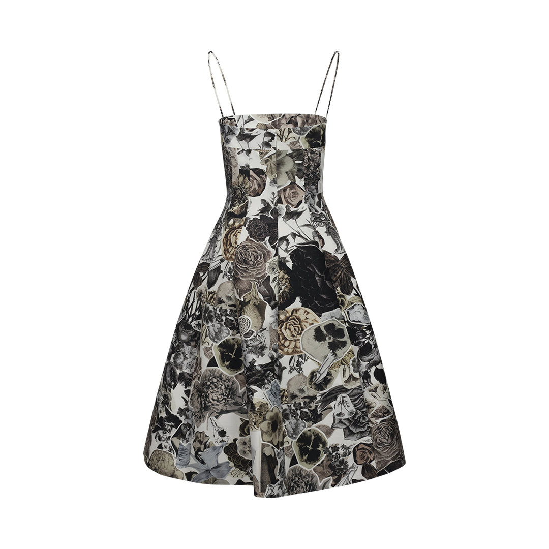 Floral Bustier-Top Midi Dress | Back view of Floral Bustier-Top Midi Dress MARNI