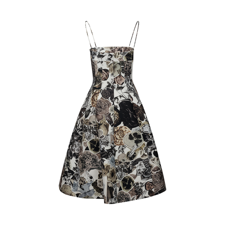 Floral Bustier-Top Midi Dress | Back view of Floral Bustier-Top Midi Dress MARNI