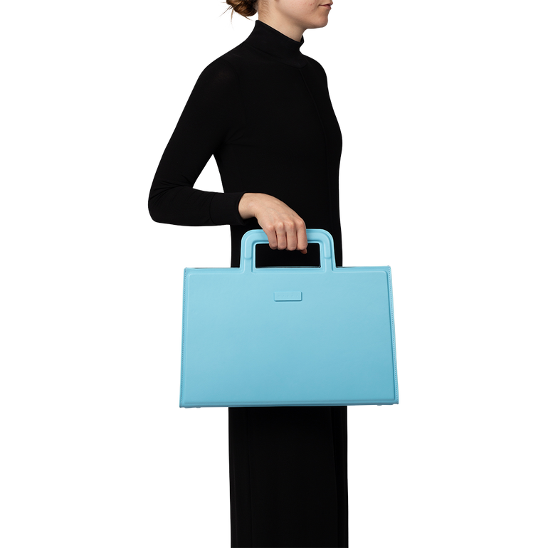 Leather Briefcase Handbag | On-model view of Leather Briefcase Handbag MARNI