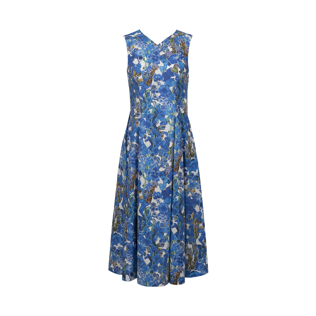 Floral Poplin Midi Dress | Front view of Floral Poplin Midi Dress MARNI