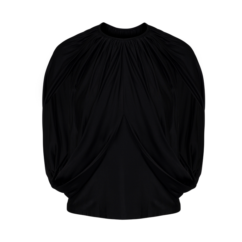 Draped Cape-Effect Top | Front view of Draped Cape-Effect Top RABANNE