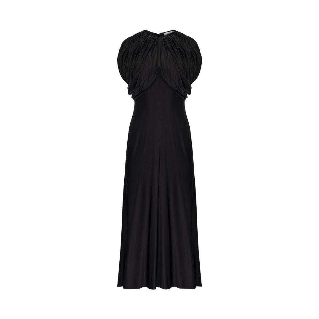 Draped Maxi Dress | Front view of Draped Maxi Dress RABANNE