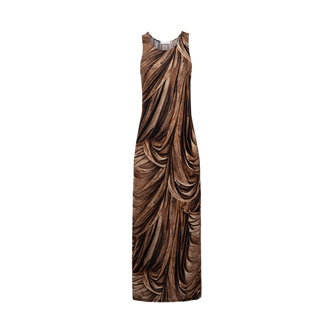 Draped Robe Maxi Dress | Front view of Draped Robe Maxi Dress RABANNE