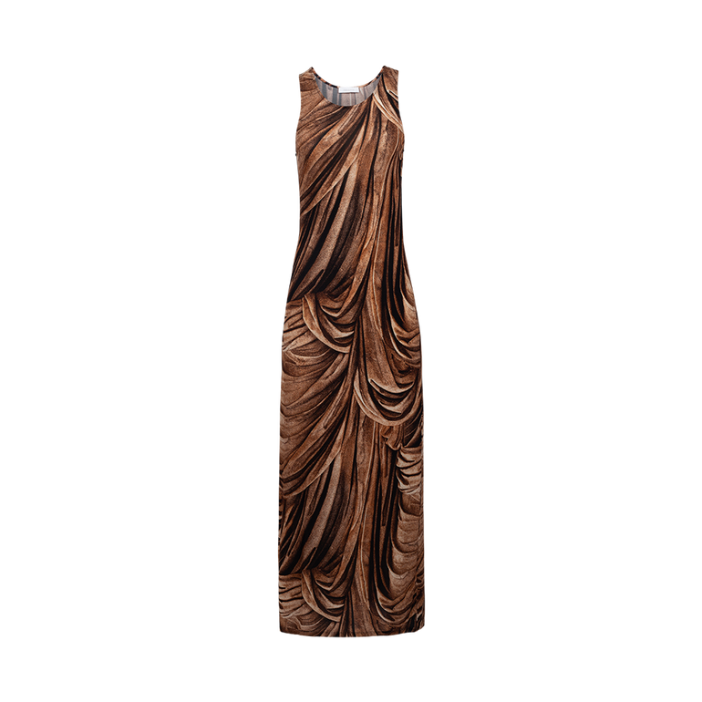 Draped Robe Maxi Dress | Front view of Draped Robe Maxi Dress RABANNE