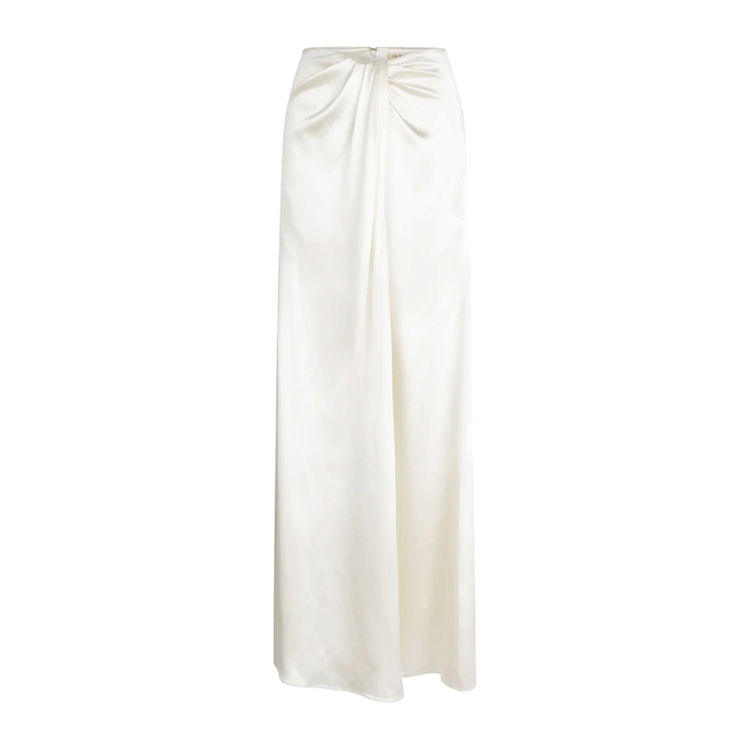 Leticia Draped Maxi Skirt | Front view of Leticia Draped Maxi Skirt HEIRLOME