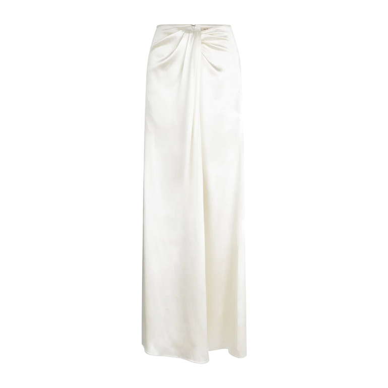 Leticia Draped Maxi Skirt | Front view of Leticia Draped Maxi Skirt HEIRLOME