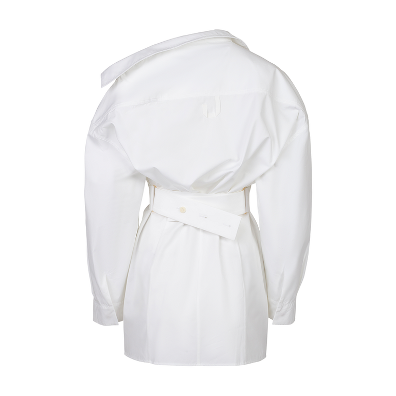 La Mini Robe Chemise Shirtdress | Back view of La Mini Robe Chemise Shirtdress JACQUEMUS