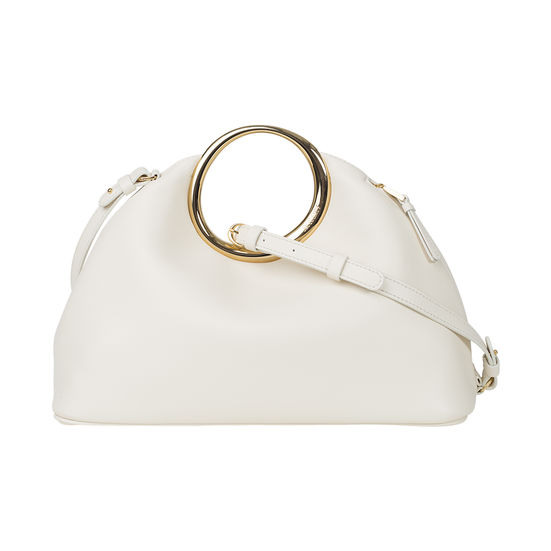 Le Calino Ring Top-Ivory Handle Bag