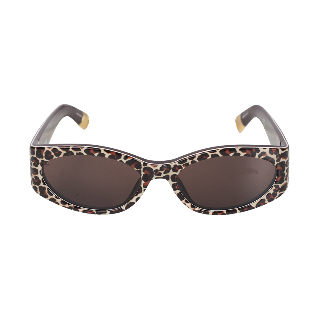Les Lunettes Ovalo Leopard Sunglasses