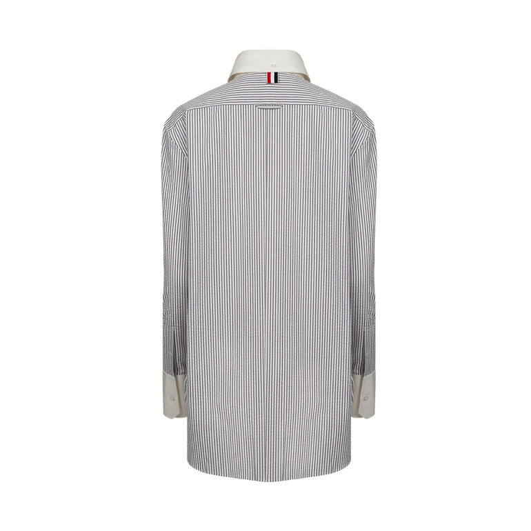 Striped Oxford Shirt | Back view of Striped Oxford Shirt THOM BROWNE