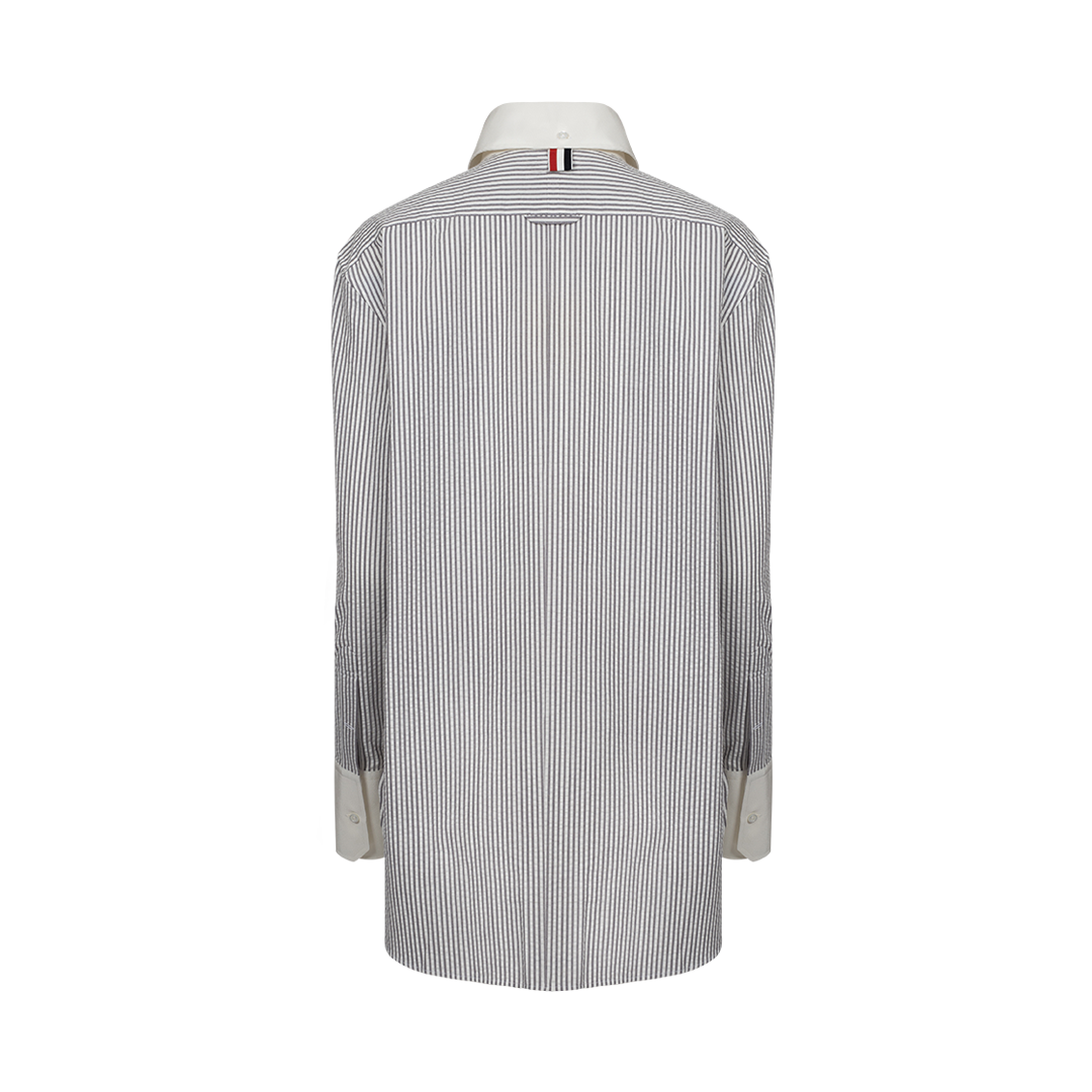 Striped Oxford Shirt | Back view of Striped Oxford Shirt THOM BROWNE