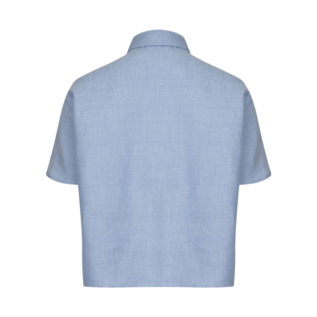 Cropped Short-Sleeve Shirt | Back view of Cropped Short-Sleeve Shirt DUSAN
