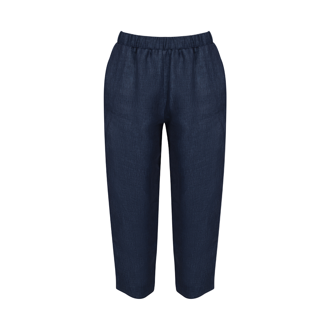 Blue Carrot Pants | Front view of Blue Carrot Pants DUSAN
