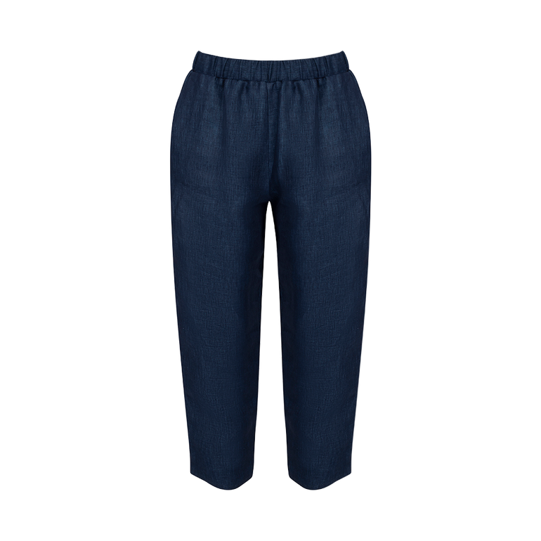 Blue Carrot Pants | Front view of Blue Carrot Pants DUSAN