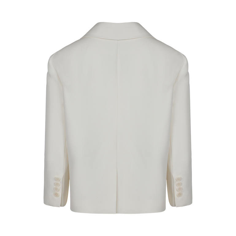 Button-Front Cropped Jacket | Back view of Button-Front Cropped Jacket DICE KAYEK