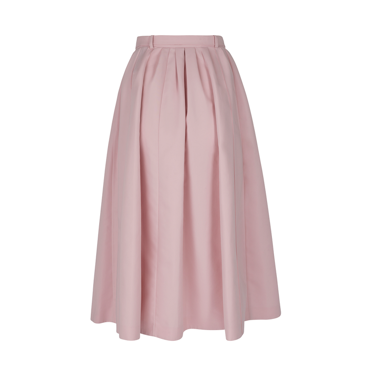 Belted Pleated Midi Skirt | Back view of Belted Pleated Midi Skirt DICE KAYEK