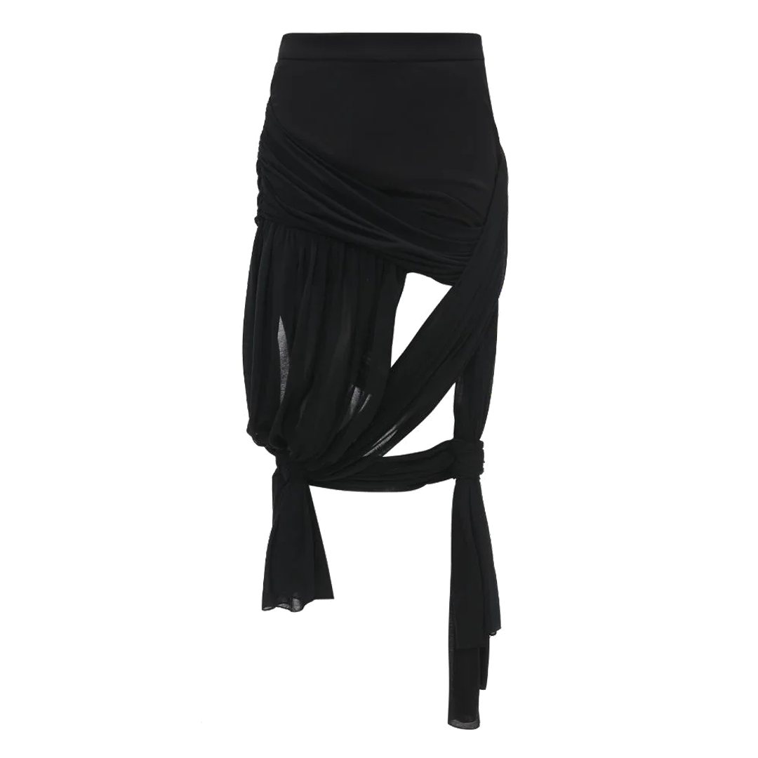 Draped Wrap Midi Skirt | Front view of Draped Wrap Midi Skirt J.W. ANDERSON